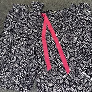 Black and white pjs pants